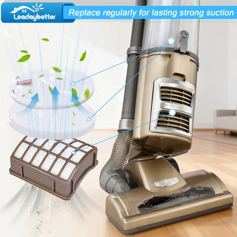 Leadaybetter 2 HEPA + 4 Foam & Felt Filters for Shark Navigator Professional (NV70 NV71 NV80 NVC80C UV420) and Rotator Professional XL Capacity (NV90 NV95), Compare to Part # XFF80 & XHF80 - Image 4